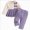 Purple, variant on WXFAZCVU Baby Girl Clothes Fall Outfits Crewneck Color Block Tops and Pants Set Going Out Size 18-24 Months