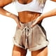 thumbnail image 2 of Qarigey Pantalones cortos de cintura alta para mujer, ropa de calle que combina con todo, pantalones holgados transpirables suaves de verano, Prendas para la parte inferior del cuerpo color camello L, 2 of 6