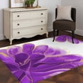 thumbnail image 3 of Purple Gold Area Rug 4x6 FT, Non Slip Kids Room Carpet, Abstract Flower Ombre Aesthetics Paint Washable Soft Floor Carpet Non-Shedding Throw Rug for Dorm Kitchen Study Room Home Office Bedside, 3 of 9