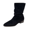 thumbnail image 1 of B91xZ Waterproof Snow Boots for Women Riding Combat Motorcycle Mid Calf Winter Boots,Black 6.5, 1 of 5