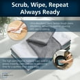 thumbnail image 6 of Mainstays Microfiber Dishcloths, Absorbent Cleaning Cloths, 11" x 11" White, 18 pack, 6 of 10