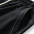 thumbnail image 6 of JUUYY Summer Shorts for Men Breathable Sports Shorts Loose Fit Casual Solid Half Pants Elastic Waist Drawstring Short Black#1 XXXXXL, 6 of 9