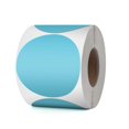thumbnail image 1 of Etiquetas térmicas YIKIADA Blue Circle de vinilo, 7,6 cm, impermeables, 500 unidades, 1 of 8