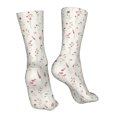 thumbnail image 7 of Bingfone Wildflower Watercolor Prirnt Women's Men's Fun Pattern and Solid Crew Socks-1 Pair Pack-Cool & Classic Novelty Design Gifts, 7 of 7