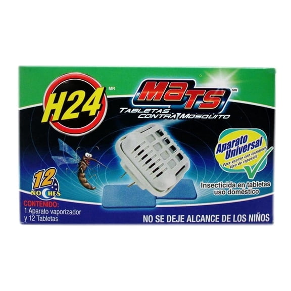 Insecticida H24 Mats contra mosquitos 13 pzas