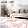 thumbnail image 2 of ODIKA 6x9 Machine Washable Non-Slip Area Rug, Artisan Medallion Blossom with Ornamental Filigree Motifs Ultra Soft Rug, None, 538928, 2 of 7