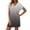 *Gray, variant on VBVC Women's V-Neck Short Sleeve T-Shirt Dress,Ladies Gradient Tunic Dress,Summer Elegant Work Breathbale Mini Dress For Women,Red,S-2XL