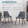 thumbnail image 4 of HOMCOM Modern Dining Chairs Set of 2, Solid Wood Back and Steel Legs, 4 of 10