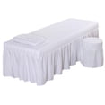 thumbnail image 2 of Sábana de de Belleza 2xSoft con Funda de Almohada Y Funda de Taburete Blanco Sunnimix Cubierta de sábana de belleza, 2 of 8