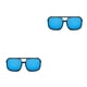thumbnail image 2 of Jumpingount Gafas ópticas Gafas con borde negro Accesorios de ropa de moda Estilo para protección de ojos Negro con borde azul Type2 NO2, 2 of 6