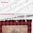 thumbnail image 6 of Christmas Bathroom Shower Curtain Retro Santa Claus Xmas Tree Gifts Red Plaid Wood Grain Waterproof Washable Shower Curtains for Bathtub Bath Decor with Grommets and Hook 36 X 72 Inch, 6 of 8