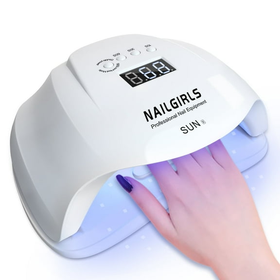 UV Led Nail Lamp NAILGIRLS 54W Nail Dryer Led Lamp for Gel Nails Polish Curing Light with Auto Sensor 4 Timer 10/30/60/99S White