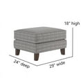 thumbnail image 3 of Southern Home Furnishings Emblem Charcoal Fabric Cocktail Ottoman in Multi-Color, 3 of 3