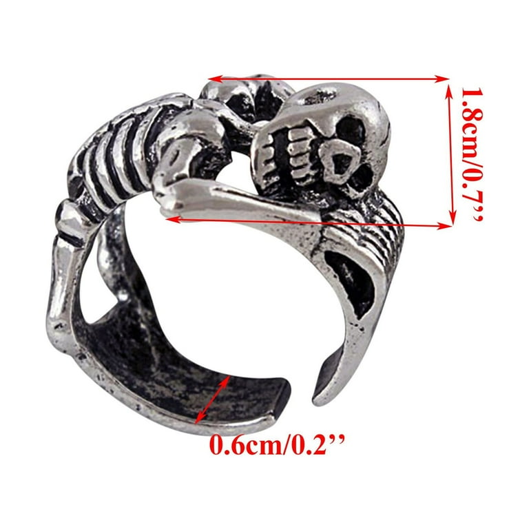 Bulky Rings for Women Adjustable Opening The Shape Of The Bones Curved Body Hugging Posture Rings Men Rings Women Rings Ring