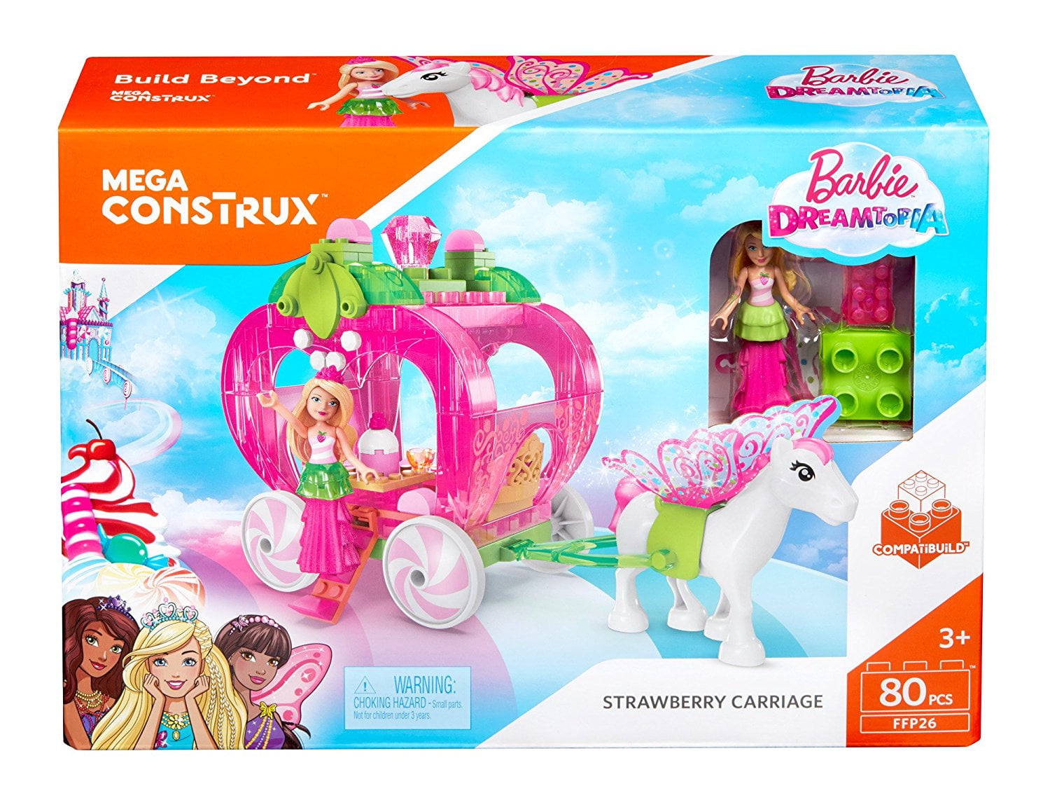 mega construx barbie dreamtopia candy castle set