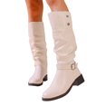 thumbnail image 5 of Heel Knee High Riding Boots Solid High Top Footwear Fashionable Autumn Winter Women's, 5 of 5