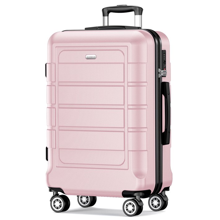 SHOWKOO Hardside 28inch Checked Luggage with Ergonomic Handles and TSA