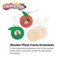 thumbnail image 3 of Colorations Wooden Photo Frame Ornaments - Set of 12, 3 of 3