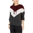 thumbnail image 1 of Hippie Rose Womens Colorblock Hoodie Sweatshirt, Red, Juniors, X-Small, 1 of 1