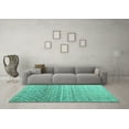 thumbnail image 3 of Ahgly Company Indoor Rectangle Abstract Turquoise Blue Modern Area Rugs, 3' x 5', 3 of 4