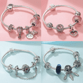 thumbnail image 2 of Pulsera de cuentas con dijes europeos para mujer, joyería hecha a mano, regalo, 2 of 5