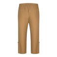 thumbnail image 6 of Njoeus Men's Pants Plus Pants Men Solid Casual Elastic Waistband Pocket Cotton Linen Panel Trousers Pants Mens Sweatpants On Clearance, 6 of 7
