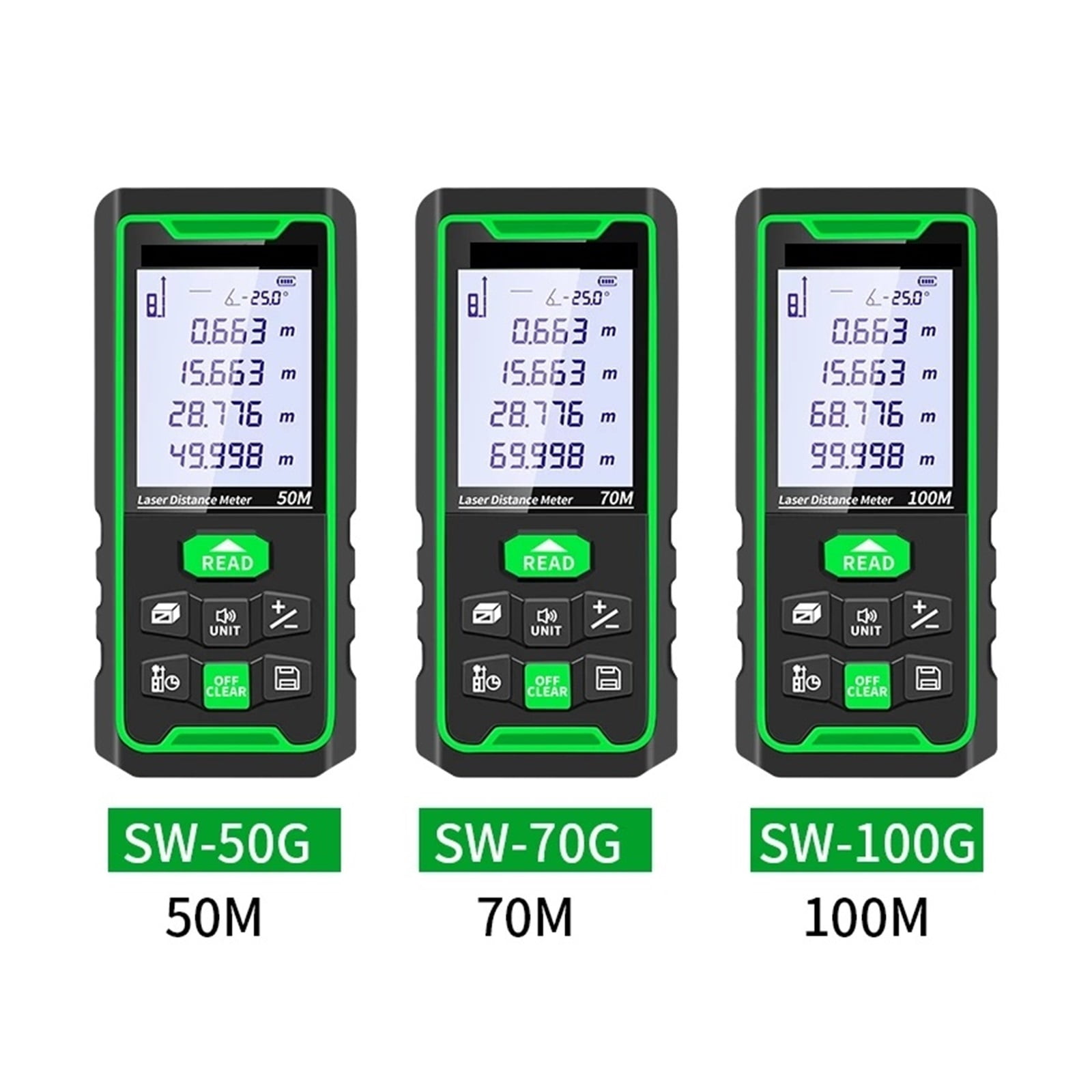 Digital Ranfinder Distance Meter 50m 70m 100m Ran Finder Tape Measure Electronic Level Ruler Roulette ,High Accuracy Position