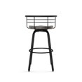 thumbnail image 5 of Amisco Brisk 30 In. Swivel Bar Stool - Grey Distressed Wood / Black Metal, 5 of 10