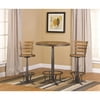 Hillsdale Furniture Westview Bar Height Bistro with Westview Stools-Finish:Steel Gray/ Oak/ Black