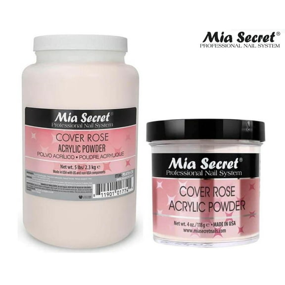 Mia Secret Acrylic Powder Cover Rose 5 LBS/80 oz and 4 oz - Combo Pack