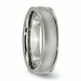 thumbnail image 4 of Titanium Ridged Edge 6mm Satin and Polished Band Ring 12.5 Size, 4 of 6