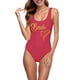 thumbnail image 2 of MKLEKYY Trajes De Baños Women Fashion Letter Print Piece Swimsuit Sexy Bikini Swimwear Bathing Sleeveless Backless Swimsuit 803, 2 of 4