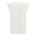 thumbnail image 4 of Women Fashion Solid Casual Lace Slim Fit Small Flying Sleeve Round Neck Short Sleeve Top Summer Tee Shirts Women Tan Raglan Shirt Women Women's Tee Shirts Workout Women Shirt Casual Summer Shirts Long, 4 of 5