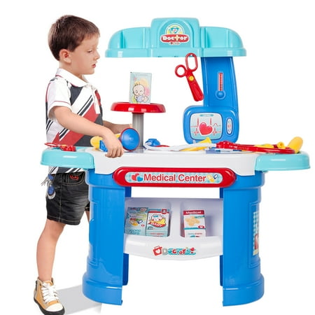 Karmas Product Dentist Children Pretend Medical Toy Set, 25 Pieces, Blue