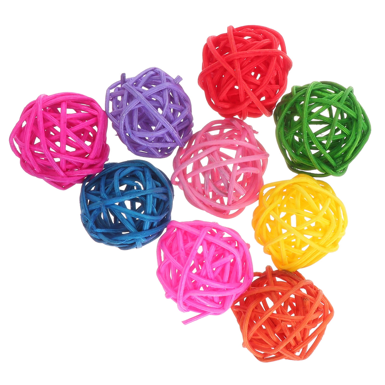 MERRYHAPY 50PCS Rattan Chew Toys Assorted Colors for Pets, Home Decor, Small Animal Toys, Supplies