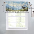 thumbnail image 4 of Deer Forest Window Curtains Valances Rustic Wild Animal Deer Elk Moose Tree Forest Hunting Camping Vintage Farmhouse Privacy Window Valances for Living Room Kitchen 54 by 18 in, 1 Panel, 4 of 6
