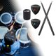 thumbnail image 1 of Tambor electrónico de aire, juego de batería de aire electrónico, accesorios de batería de práctica, herramienta de percusión, tambor de aire silencio 2 pedales Hugo Tambor de aire electrónico, 1 of 10