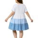 thumbnail image 4 of GRACE & GRANDEUR Vestido midi de chambray con volantes y mangas cortas para mujer en tallas grandes 1X azul claro, 4 of 8