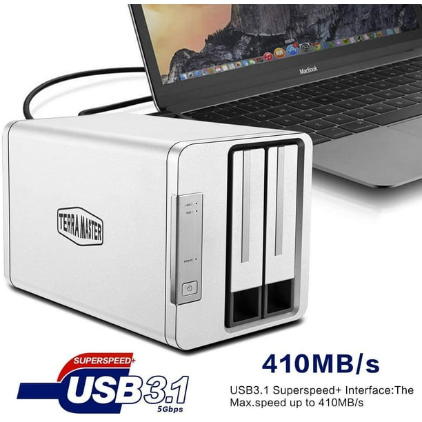 TERRAMASTER D5-300 Boîtier de disque dur externe USB 3.1 (Gen1