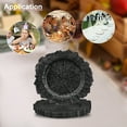 thumbnail image 4 of 10pcs Reef Charger Plates Bulk, Plastic Floral Charger Plate for Dinner Wedding Party Table Decoration Black, 4 of 6