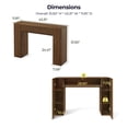 thumbnail image 6 of BEDEEP 43" Fluted Console Table with Hidden Storage, 12" Deep Narrow Sofa Table Behind Couch, Farmhouse Wood Entry Table with Adjustable Shelves for Living Room, Hallway, Walnut, 6 of 10