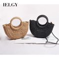 thumbnail image 2 of IELGY mini messenger woven bag, cute portable, summer seaside vacation beach bag, 2 of 2