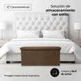 thumbnail image 4 of Baúl Plegable De Almacenamiento Tipo Taburete Con Asiento Acolchonado En Color Café, 4 of 6