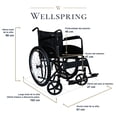 thumbnail image 2 of Silla De Ruedas Todo Terreno Resistente Ligera Neumática Color Negro Plegable, 2 of 6