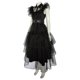 thumbnail image 4 of Disfraz de miércoles Addams para niña, Vestidos nuevos para adultos, niños y niñas, Vestidos de fiesta de malla, Disfraces de Carnaval y Halloween, 2023, 4 of 5