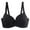 Black, variant on Nursing Sleep Bra Women Lightly Lined Bra Feature V-Neck Padded Bra Style W-14 Beige 3XL