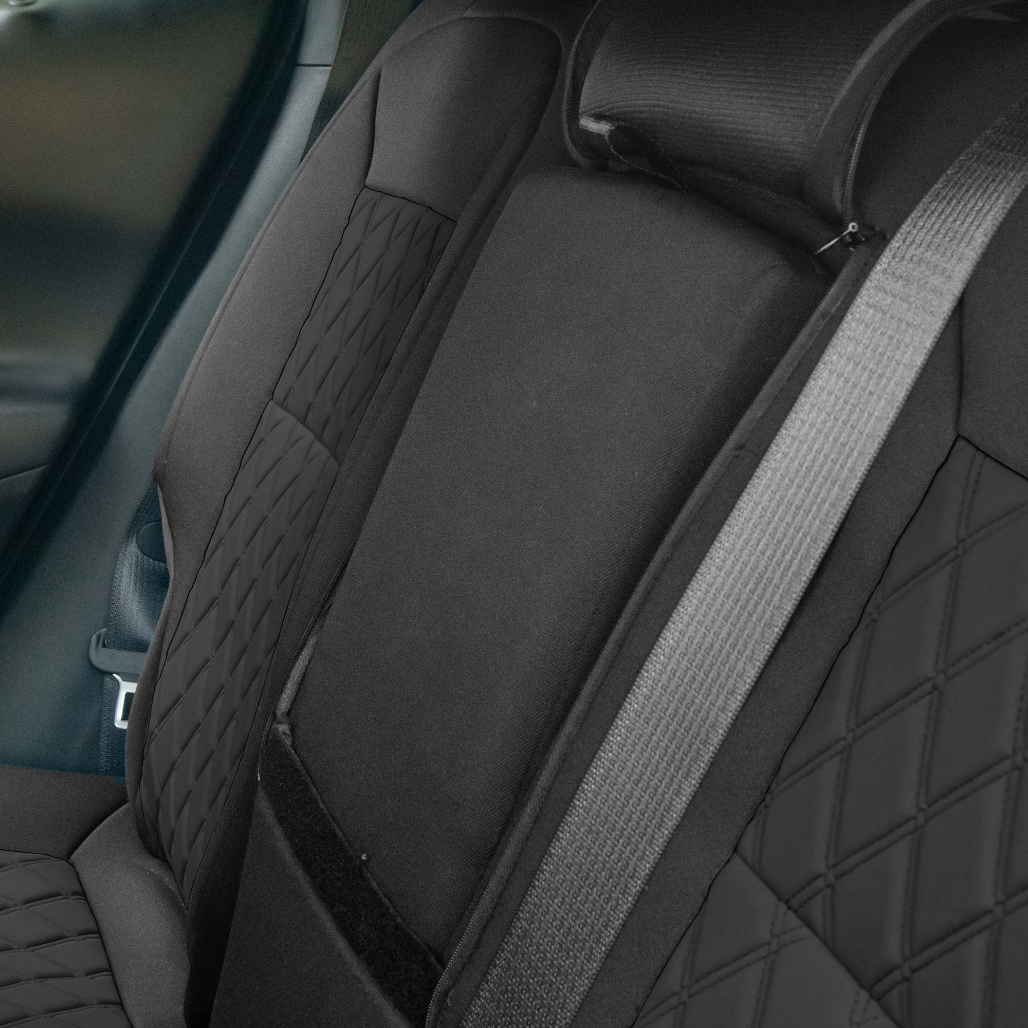 For Chevrolet Equinox 2018-2023 FH Group Neoprene Waterproof Custom Fit Car Seat Covers - Black Rear Set