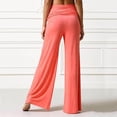 thumbnail image 4 of Coral Fold Over Yoga Pants for Women Low Waisted Wide Leg High Elastic Casual Flowy Pants Elegant Sweatpants S-2XL, 4 of 6