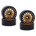 thumbnail image 4 of 4 piezas de llantas de Metal Beadlock, piezas de repuesto de cubo de rueda de diseño Vintage para camiones modelo para SCX24 1/24 1/18, DIY modificado Oro, 4 of 8