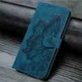 thumbnail image 2 of Dteck Wallet Case for Samsung Galaxy S24 Plus, Women Butterfly Embossed PU Leather Stand Card Slots Wrist Strap Flip Folio Cover for Samsung Galaxy S24+/S24 Plus,Blue, 2 of 6